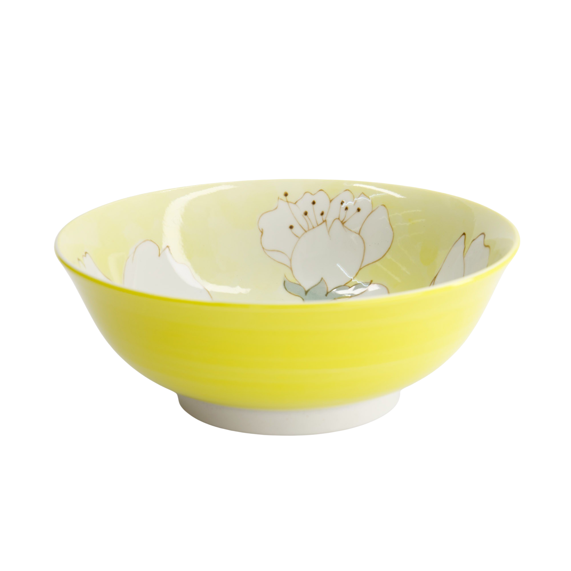 Sakura Ramen skål, gul - Ø19,5 cm.